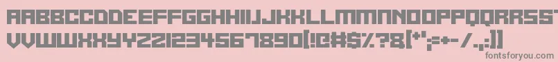 Alien Cyborg Font – Gray Fonts on Pink Background