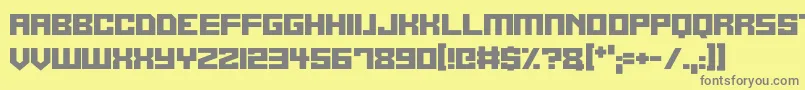 Alien Cyborg Font – Gray Fonts on Yellow Background