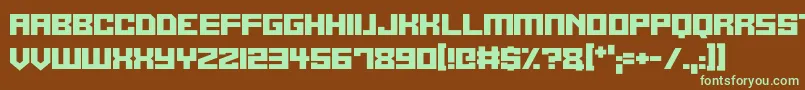 Alien Cyborg Font – Green Fonts on Brown Background