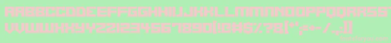 Alien Cyborg-fontti – vaaleanpunaiset fontit vihreällä taustalla