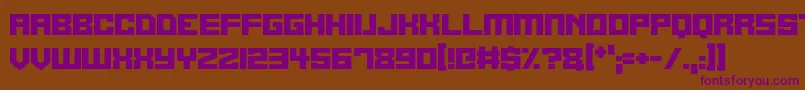 Alien Cyborg Font – Purple Fonts on Brown Background