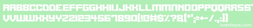 Alien Cyborg Font – White Fonts on Green Background