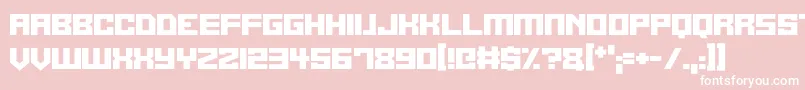 Шрифт Alien Cyborg – белые шрифты на розовом фоне