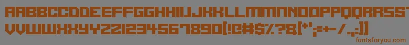 Alien Cyborg Font – Brown Fonts on Gray Background