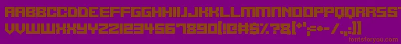 Alien Cyborg Font – Brown Fonts on Purple Background