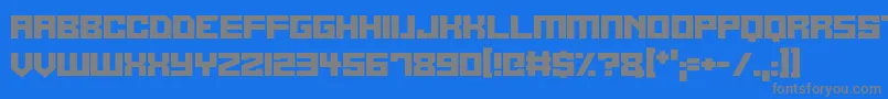 Alien Cyborg Font – Gray Fonts on Blue Background