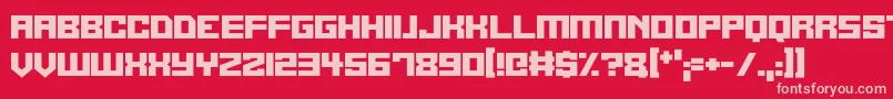 Alien Cyborg Font – Pink Fonts on Red Background