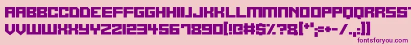 Alien Cyborg Font – Purple Fonts on Pink Background