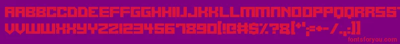 Alien Cyborg Font – Red Fonts on Purple Background