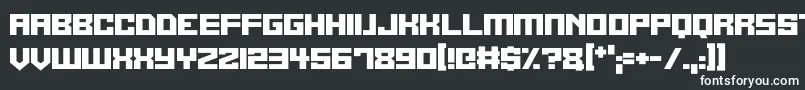 Alien Cyborg Font – White Fonts on Black Background