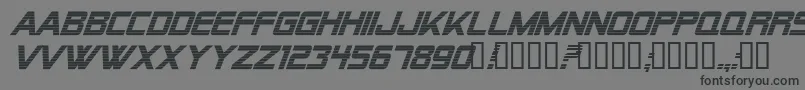 Czcionka Alien Encounters Bold Italic – czarne czcionki na szarym tle