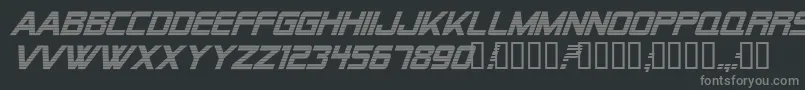 Alien Encounters Bold Italic Font – Gray Fonts on Black Background