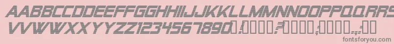 Alien Encounters Bold Italic Font – Gray Fonts on Pink Background