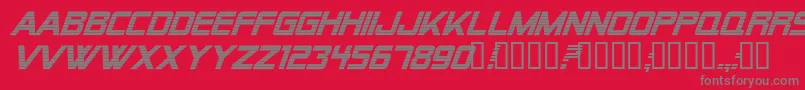Alien Encounters Bold Italic Font – Gray Fonts on Red Background