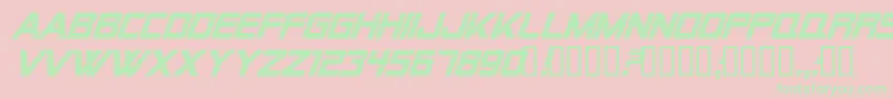 Police Alien Encounters Bold Italic – polices vertes sur fond rose