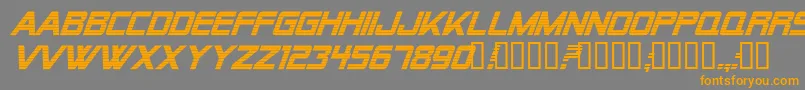 Saiba mais sobre a fonte Alien Encounters Bold Italic Fonte Alien Encounters Bold Italic – fontes laranjas em um fundo cinza