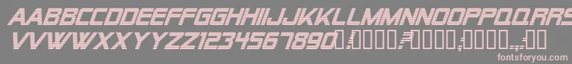 Alien Encounters Bold Italic Font – Pink Fonts on Gray Background