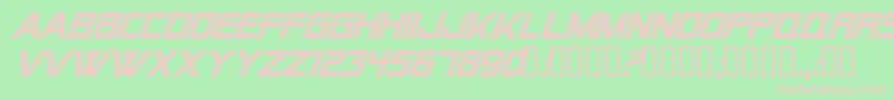 Шрифт Alien Encounters Bold Italic – розовые шрифты на зелёном фоне