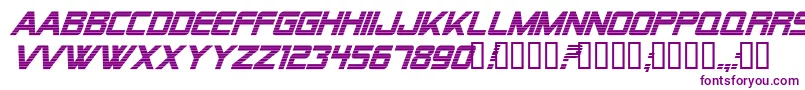 Alien Encounters Bold Italic Font – Purple Fonts on White Background