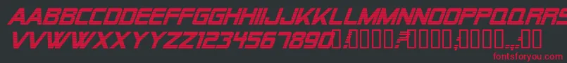 Alien Encounters Bold Italic Font – Red Fonts on Black Background