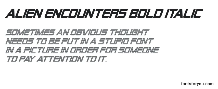 フォントAlien Encounters Bold Italic