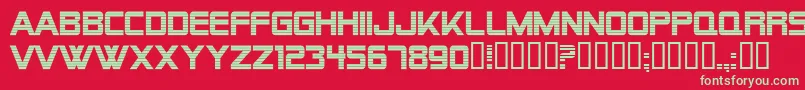 Alien Encounters Bold Font – Green Fonts on Red Background