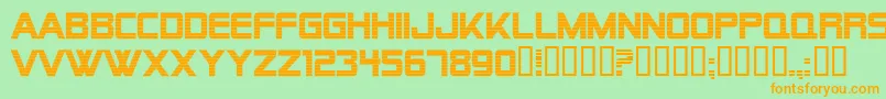 Alien Encounters Bold Font – Orange Fonts on Green Background