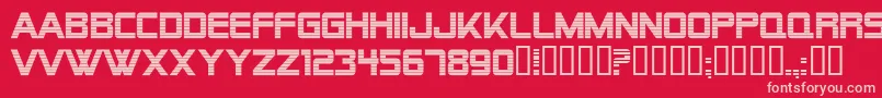 Alien Encounters Bold Font – Pink Fonts on Red Background