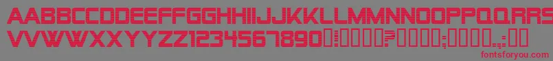 Alien Encounters Bold Font – Red Fonts on Gray Background