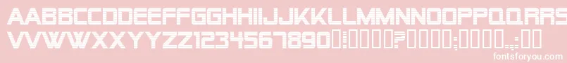 Alien Encounters Bold Font – White Fonts on Pink Background