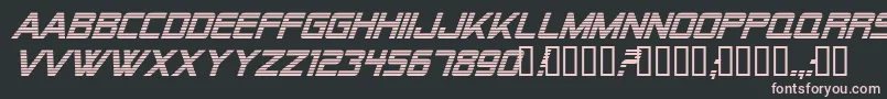 Alien Encounters Italic Font – Pink Fonts on Black Background