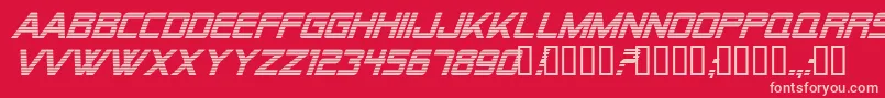 fuente Alien Encounters Italic – Fuentes Rosadas Sobre Fondo Rojo