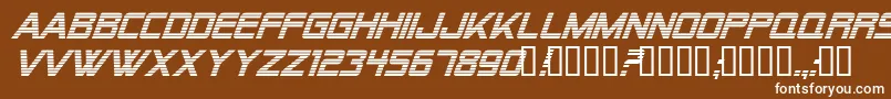 fuente Alien Encounters Italic – Fuentes Blancas Sobre Fondo Marrón