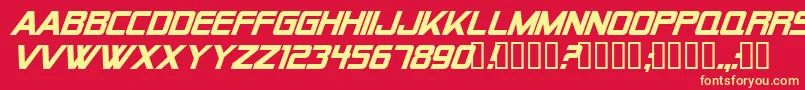 Alien Encounters Solid Bold Italic Font – Yellow Fonts on Red Background