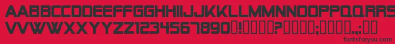 Alien Encounters Solid Bold Font – Black Fonts on Red Background