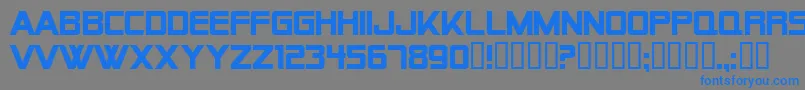 Alien Encounters Solid Bold Font – Blue Fonts on Gray Background