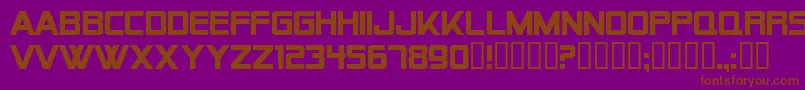 Alien Encounters Solid Bold Font – Brown Fonts on Purple Background