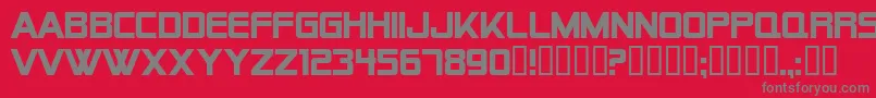 Alien Encounters Solid Bold Font – Gray Fonts on Red Background