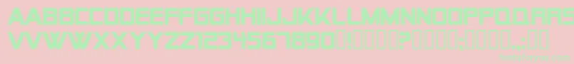 Alien Encounters Solid Bold Font – Green Fonts on Pink Background