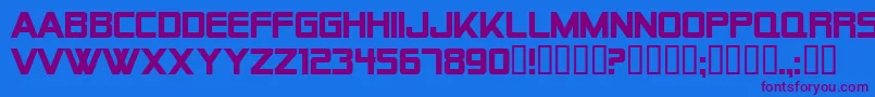 Alien Encounters Solid Bold Font – Purple Fonts on Blue Background