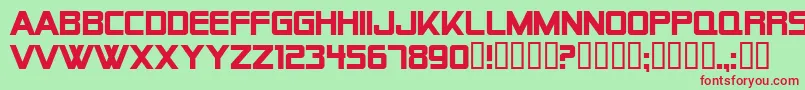 Alien Encounters Solid Bold Font – Red Fonts on Green Background