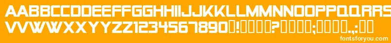 Alien Encounters Solid Bold Font – White Fonts on Orange Background