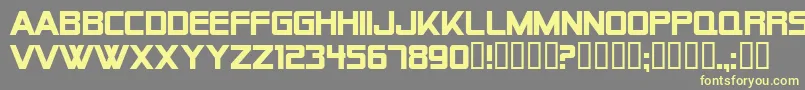 Alien Encounters Solid Bold Font – Yellow Fonts on Gray Background