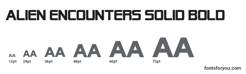 Alien Encounters Solid Bold Font Sizes