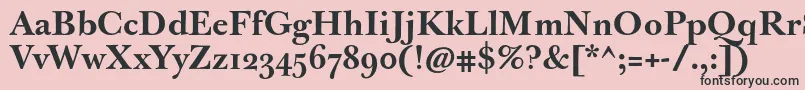 JbaskervilleBold Font – Black Fonts on Pink Background