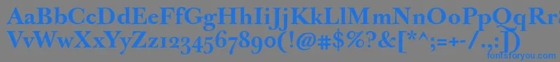 JbaskervilleBold Font – Blue Fonts on Gray Background