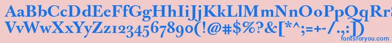 JbaskervilleBold Font – Blue Fonts on Pink Background