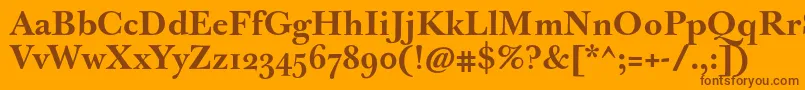 JbaskervilleBold Font – Brown Fonts on Orange Background