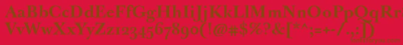 JbaskervilleBold Font – Brown Fonts on Red Background