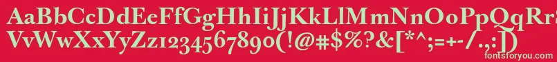 JbaskervilleBold Font – Green Fonts on Red Background